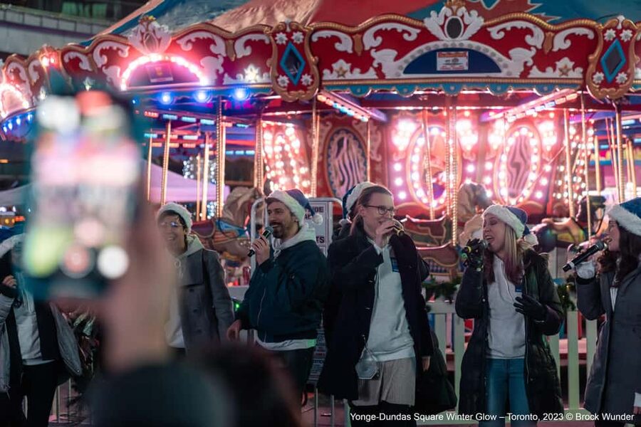 Toronto: Festive Lights Bus Tour - Upper-level seats, windows, and winter comfort
