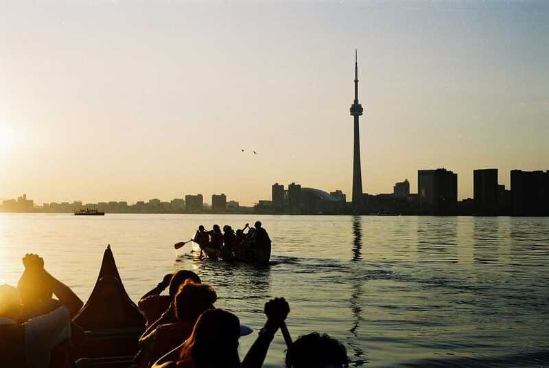 Toronto Islands: Sunset Canoe Tour - Toronto’s skyline from a lower viewpoint