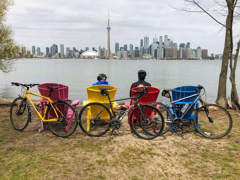 Toronto Waterfront and Islands Guided Bicycle Tour - Starting among old brick at the Distillery District