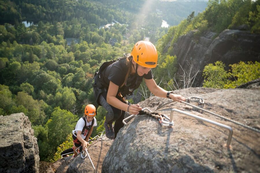 Tyroparc: Via Ferrata and Hiking in the Laurentians - The 60-Meter Climb and the View Above
