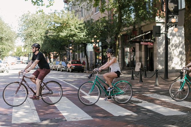 Vancouver Bike or Ebike Rental - Self Guided Map provided - Gastown supplies the old Vancouver contrast