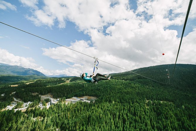 Whistler Sasquatch® Zipline - The launch and high-speed crossing
