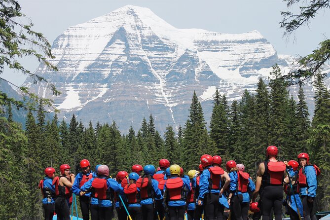 Whitewater Rafting on Jasper's Fraser River - Getting ready for two hours on the water